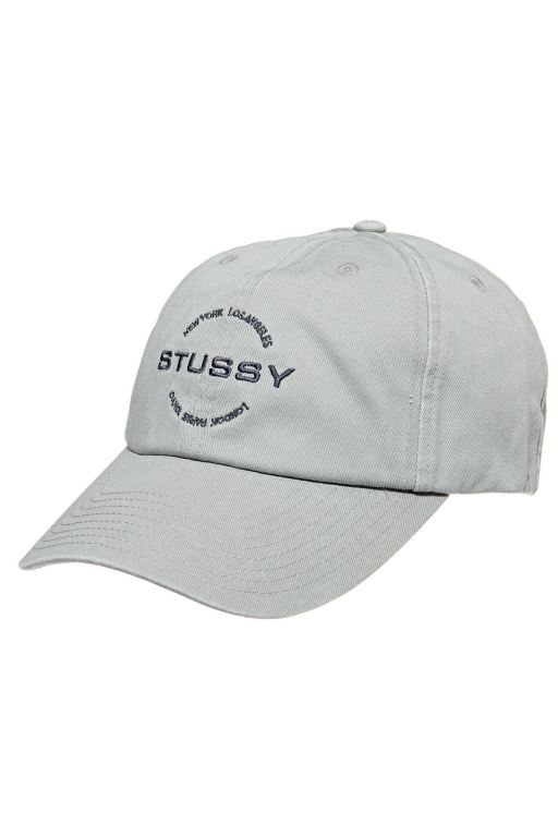 Stussy Mens City Circle Low Pro Hats Grey - DLGPR6958